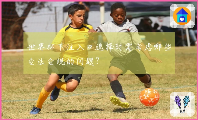 世界杯下注入口选择时需考虑哪些合法合规的问题?